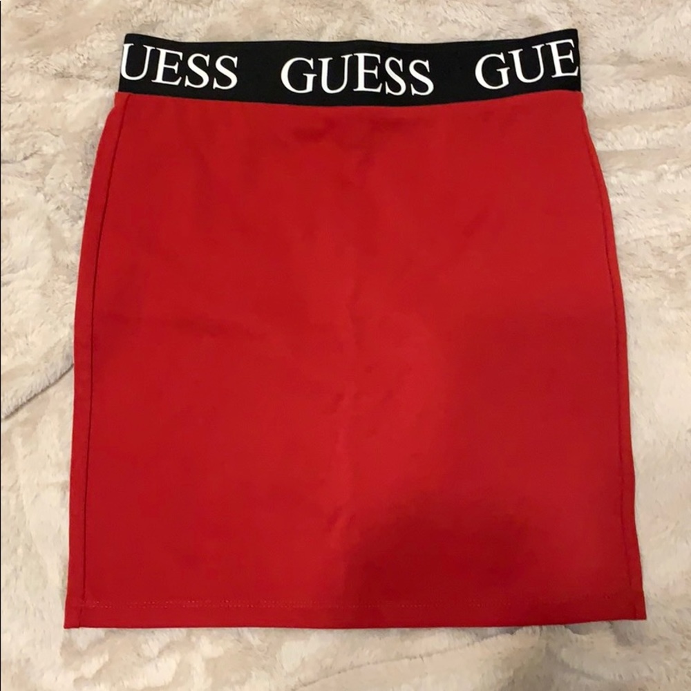 Guess red mini skirt